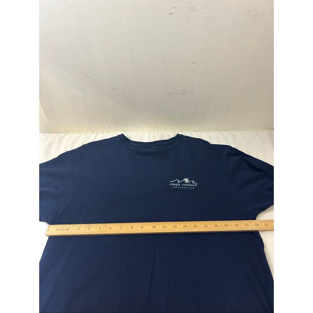 Ss Simply Southern Large L T-shirt flip flops Decks Dock Puppy Turtle Beach Shir - Picture 6 of 8